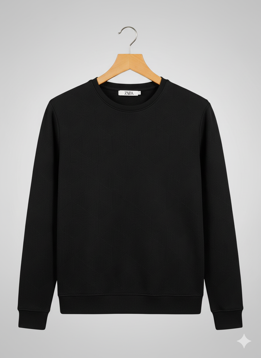 Zara SweatShirt Lined Black