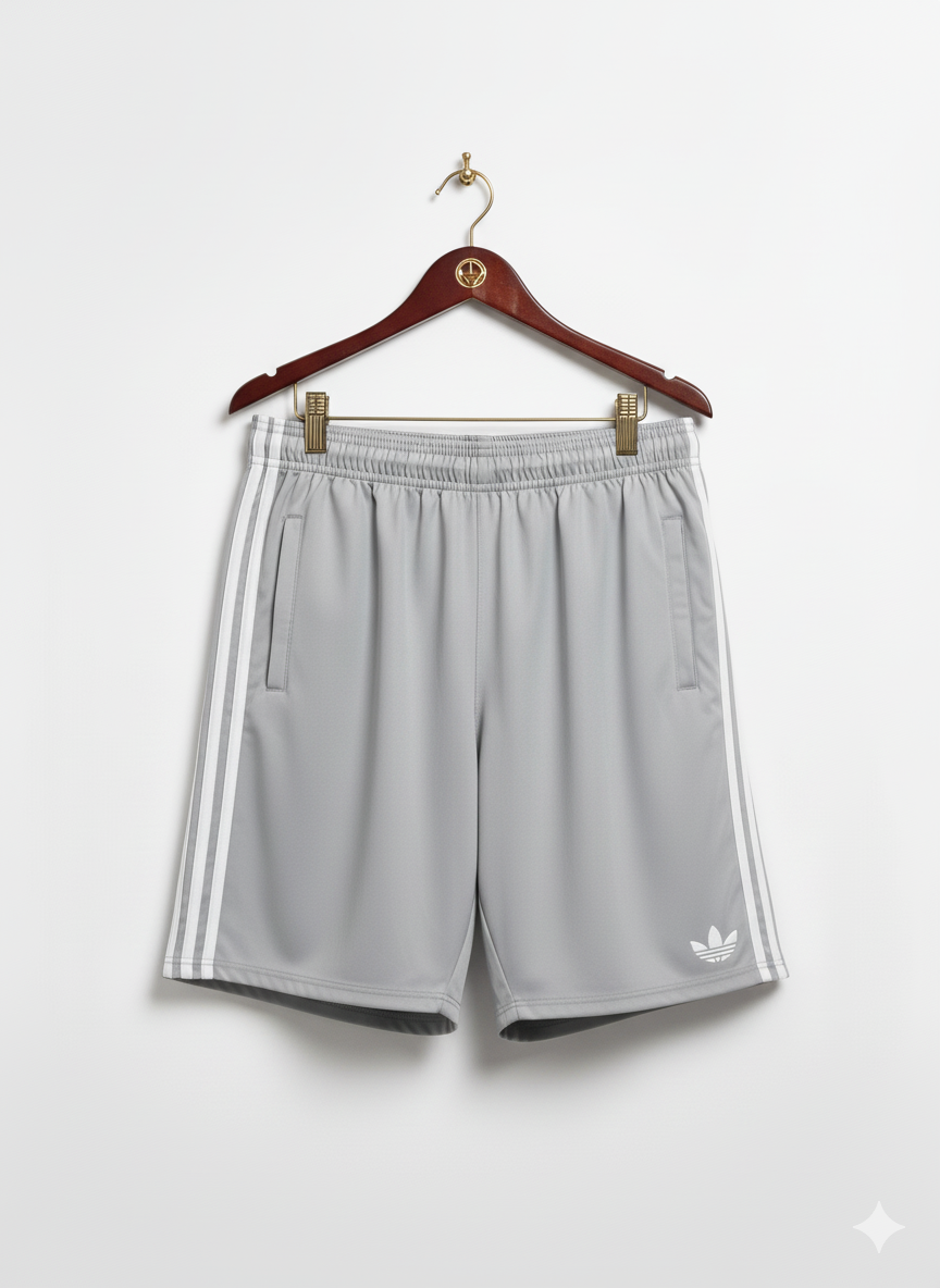 Adidas Striped Shorts Grey