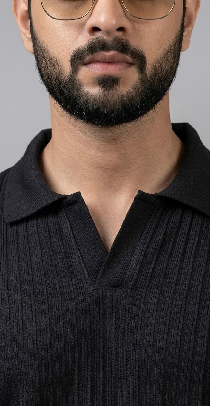 Black Zara Knit Polo