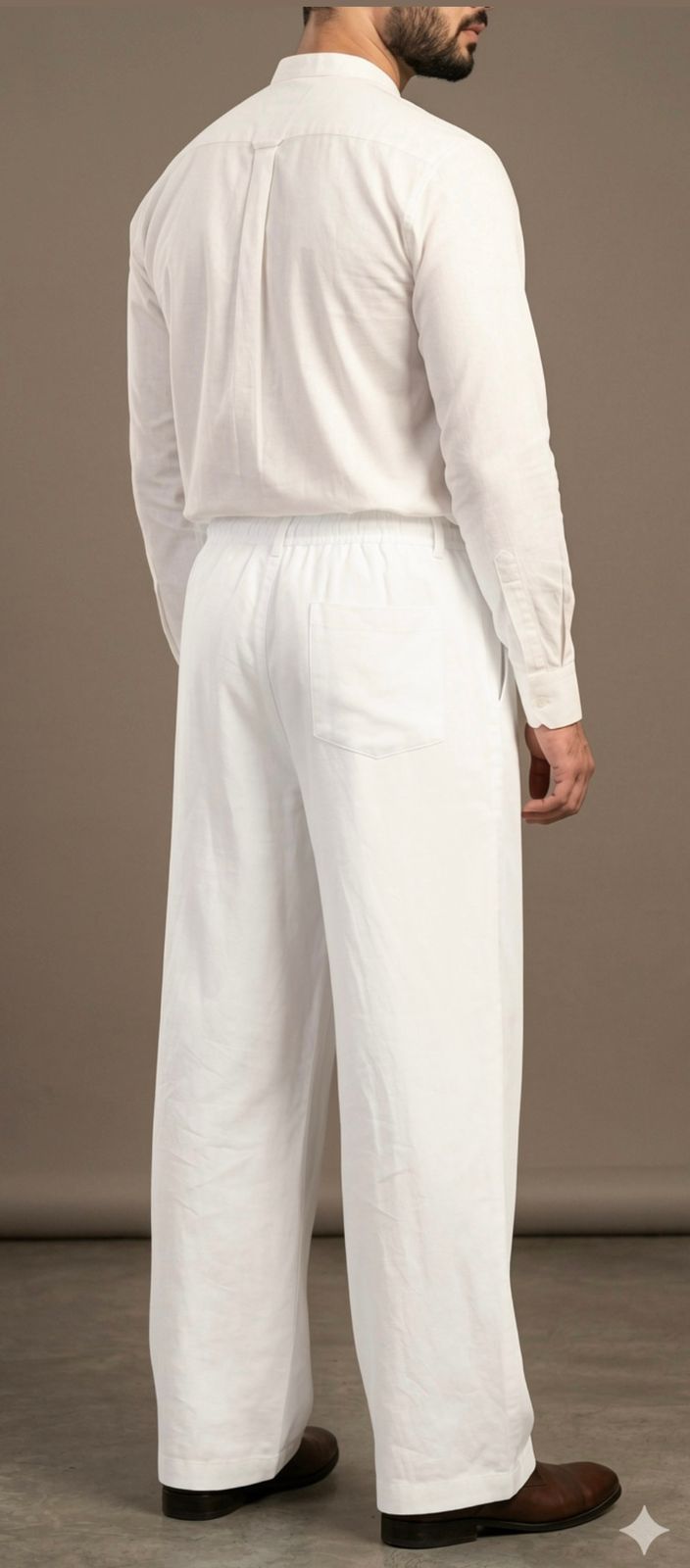 OffWhite (Zara) Wide Leg Linen Trouser