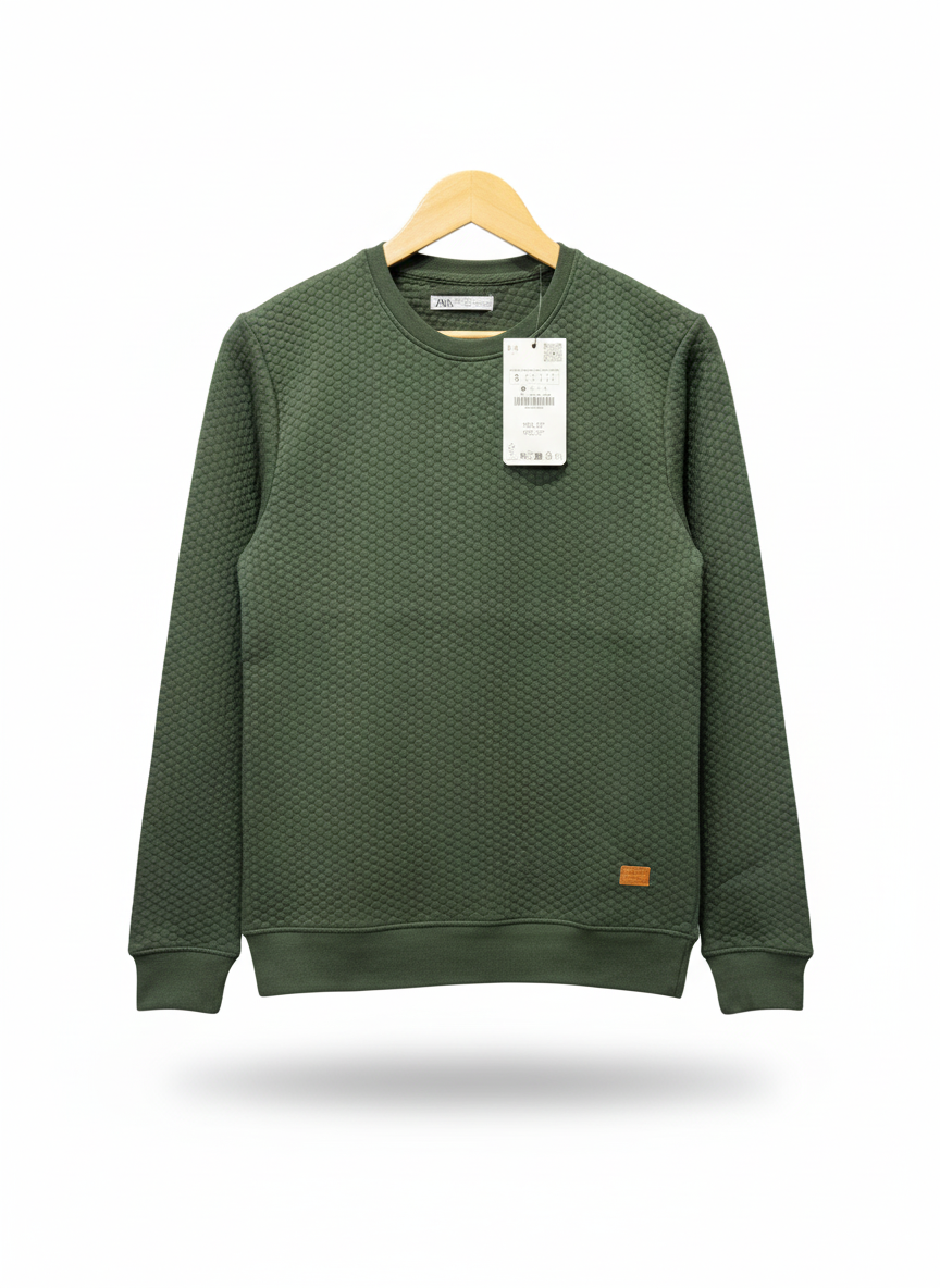 Zara SweatShirt Bubble Green