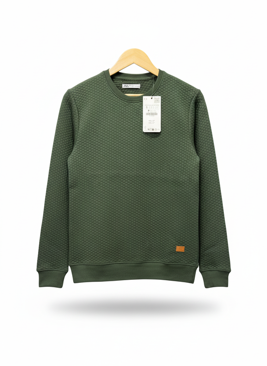 Zara SweatShirt Bubble Green
