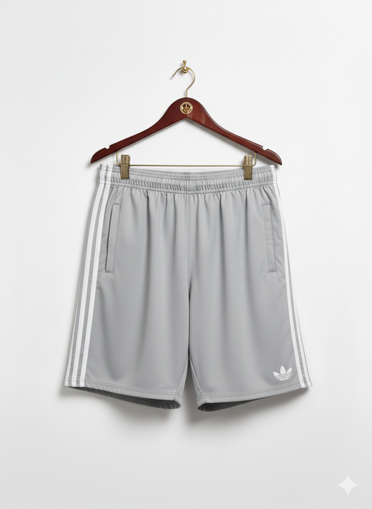 Adidas Striped Shorts Grey