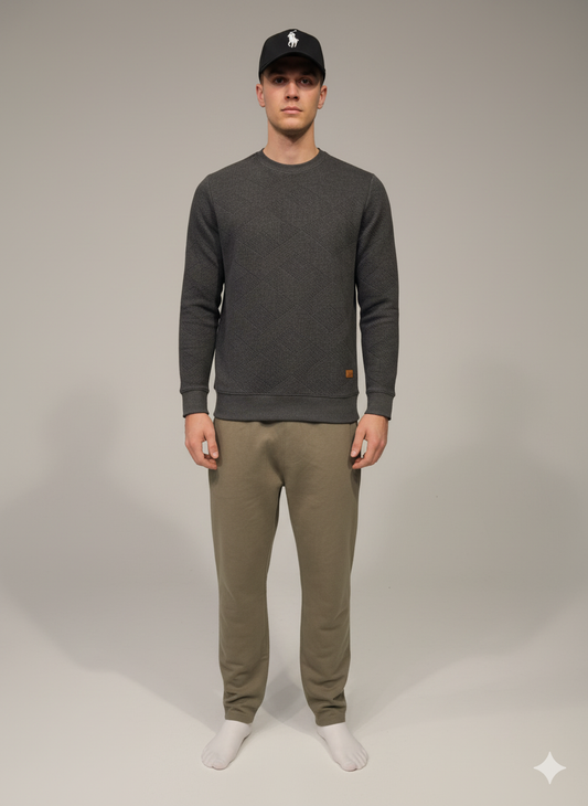 Zara SweatShirt Lined Charcoal