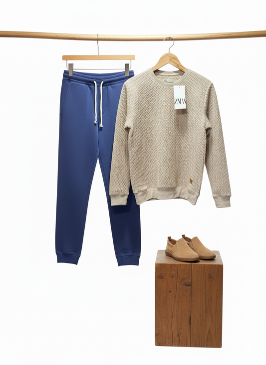 Zara SweatShirt Bubble Cream
