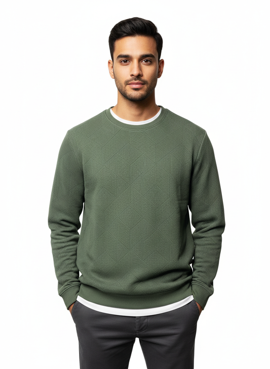 Zara SweatShirt Lined Green