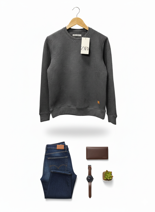 Zara SweatShirt Bubble Black