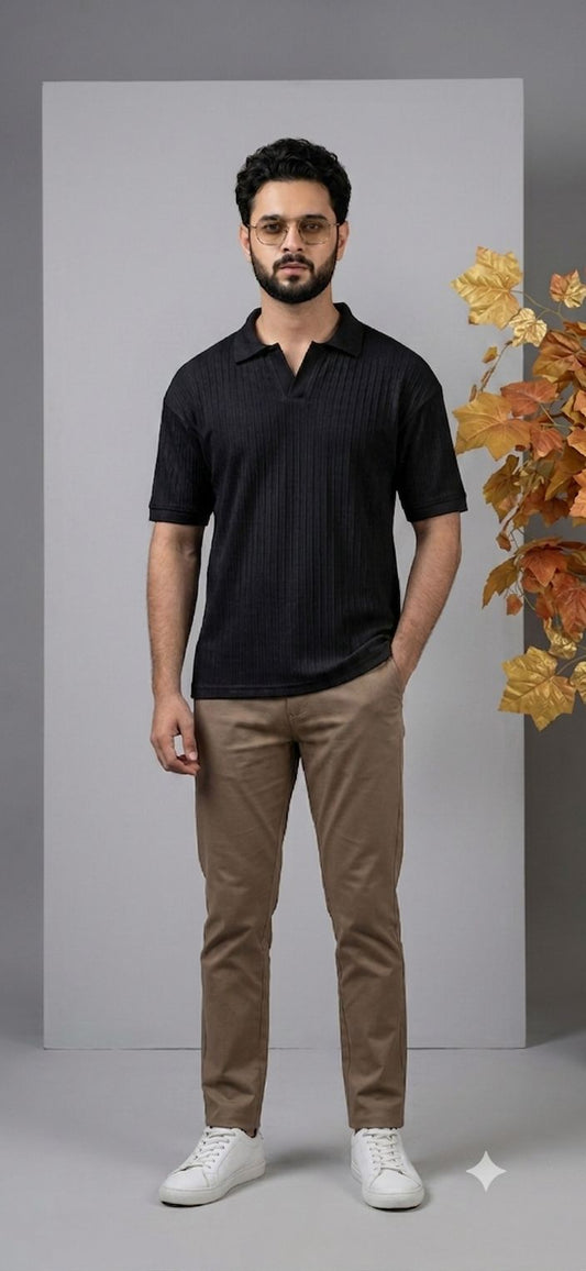 Black Zara Knit Polo