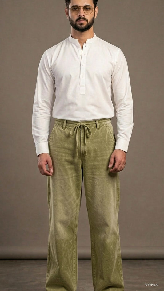 Olive (Zara) Wide Leg Linen Trouser