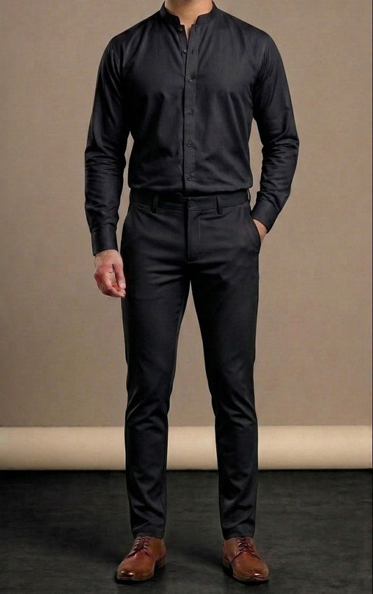 Black Chino Korean Pant