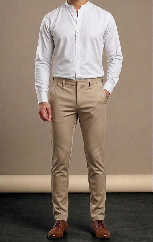 Beige Chino Korean Pant